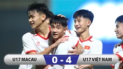 Kết quả U17 Macau 0-4 U17 Việt Nam: Chủ nhà thắng dễ 